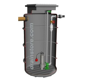 Drainstore Single Sewage Pumping Station - 1571 Litres